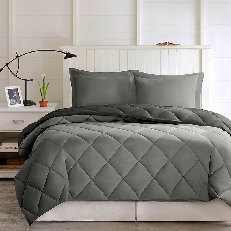 Ensemble d'édredon en duvet synthétique réversible 3M Scotchgard