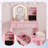 Princess Style Kids Vanity Set with Lighted Mirror & Stool – Sturdy Makeup Table Playset with Storage, Child-Safe, Ideal for Girls Ages 3-9 in Bedroom or Playroom, Pink-249584480