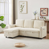78.7" L-Shaped Combo Sofa Bed with Pullout Bed, Reversible Sofa Bed