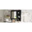 Armoire de rangement murale pour salle de bain, armoires à pharmacie avec grande porte miroir, tablettes réglables et trois niveaux de rangement ouverts (meuble-lavabo non inclus)-1107389418