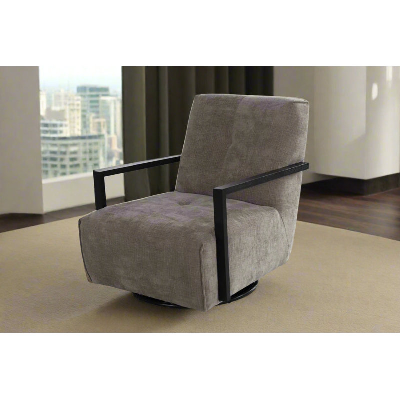 Fauteuil pivotant moderne Linea Collection - Gris