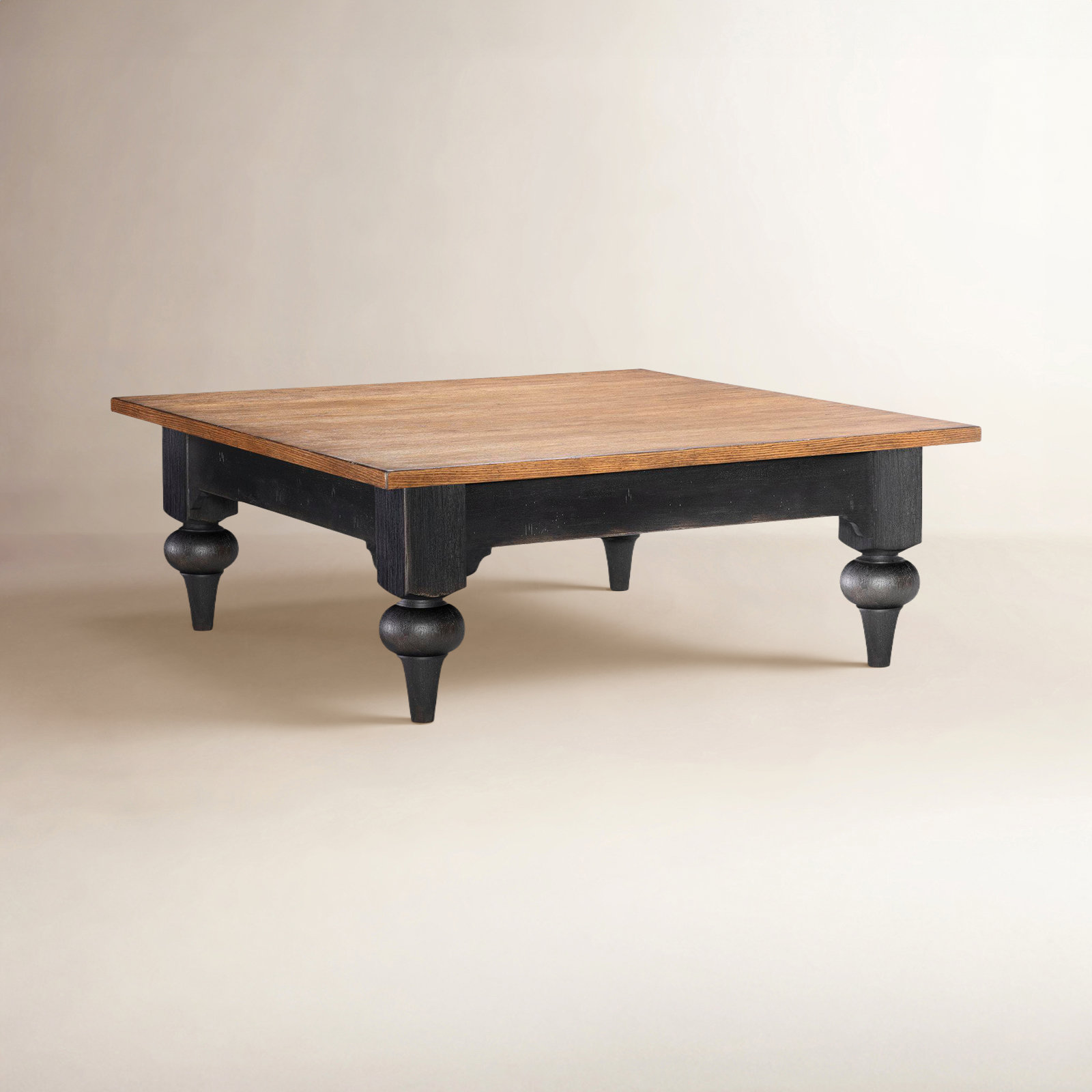 Country Living Vintage Market 48" Oak Cocktail Table, Black