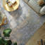 Tapis de style Sherpa tibétain moderne en laine noué à la main gris 9 x 12