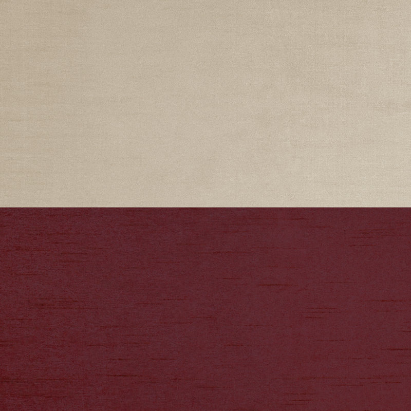 Ghevont Semi Sheer Sliding Panel Pair, 54" W x 63" L, Burgundy/Taupe