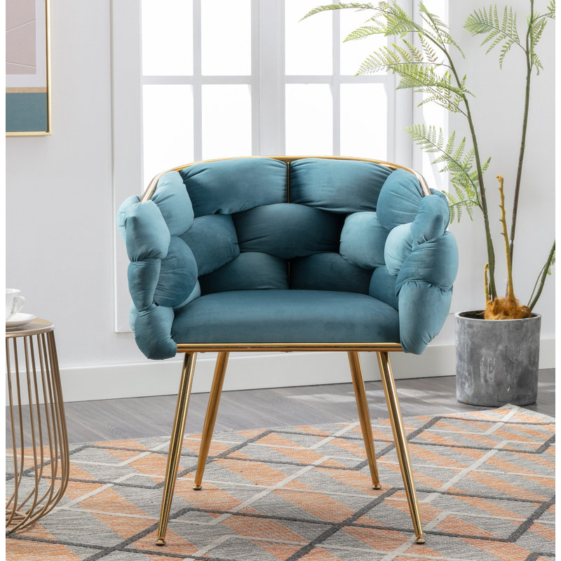 Vladanka 28.7'' Velvet Sofa, Blue Velvet