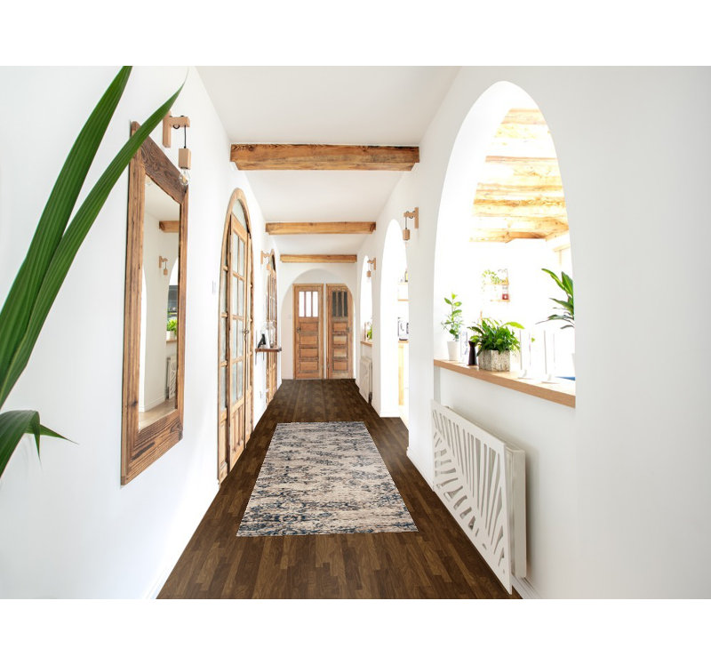 Transitional Oriental Runner Rug 3x10