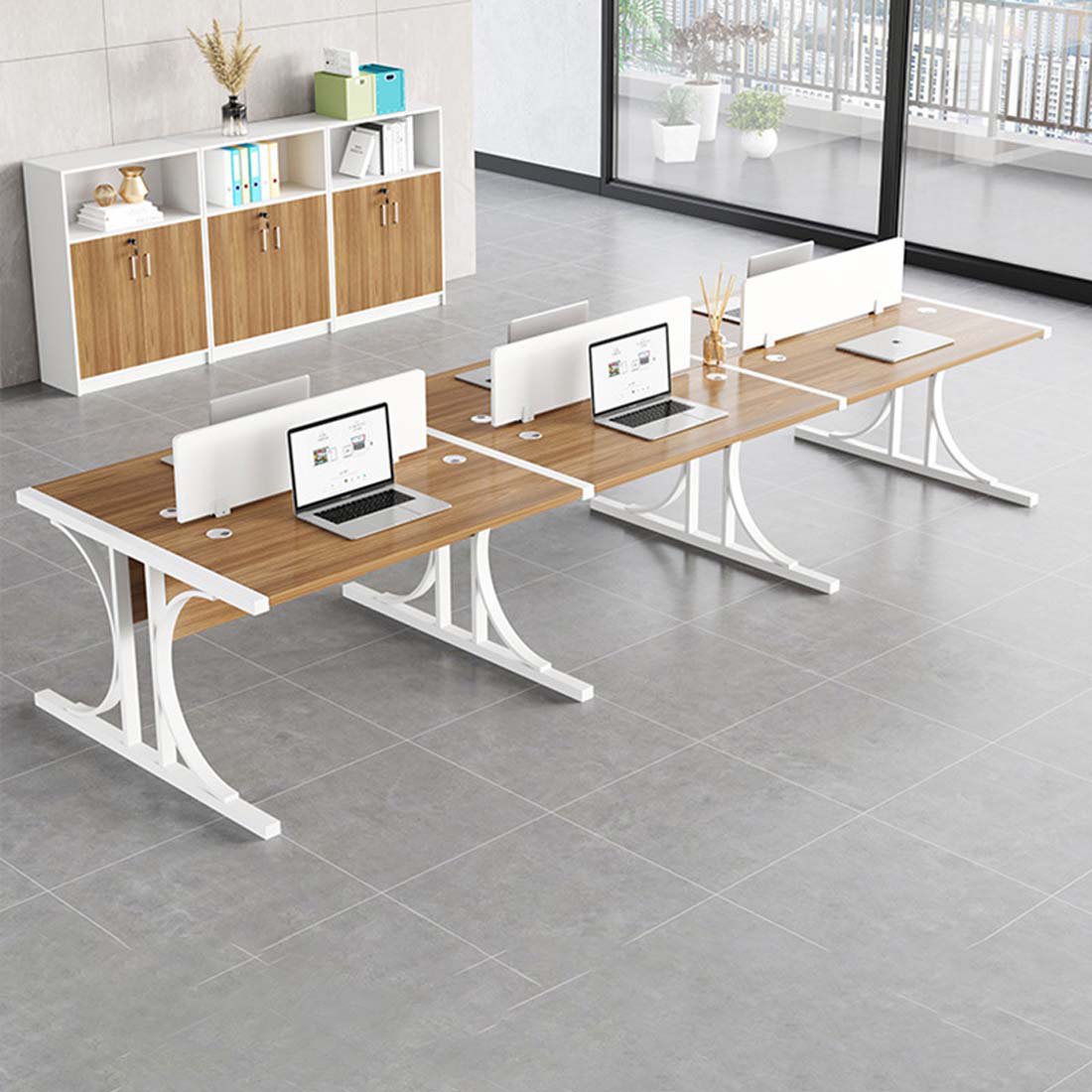 6 person deals workstation desk