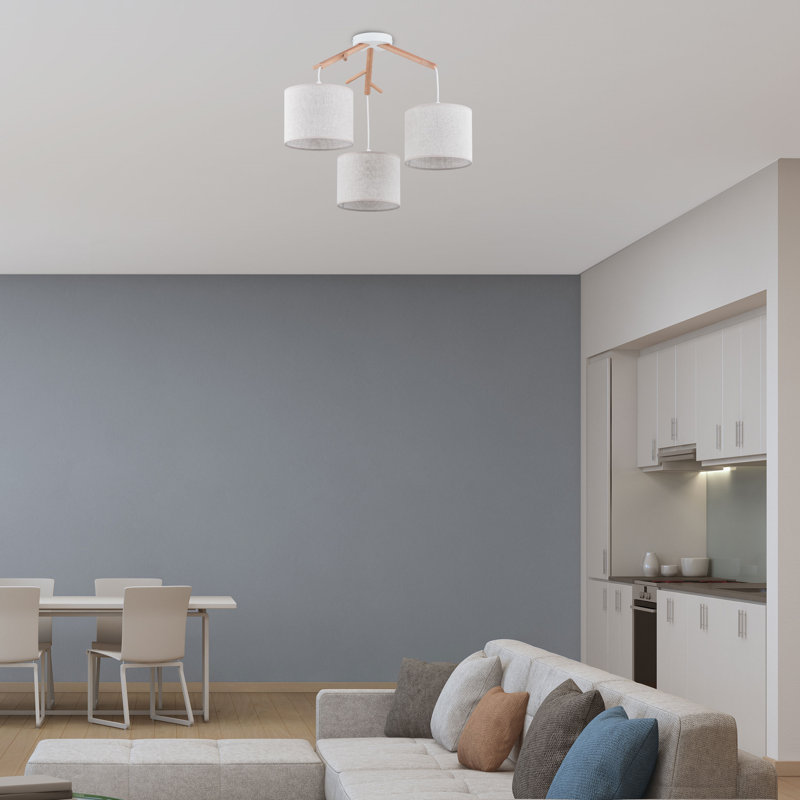 Albero 3 - Light Stainless Steel Cluster Pendant, Grey/Beige