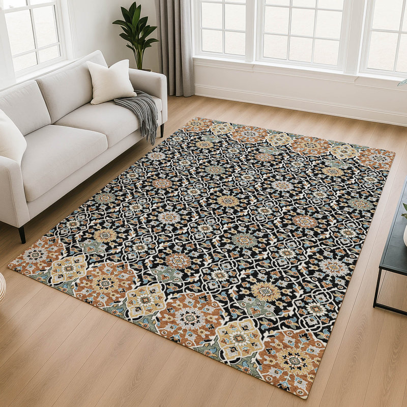 Tapis Premium lavable à la machine Mayfield AMF2199, 2 pi 6 po x 3 pi 10 po, Noir