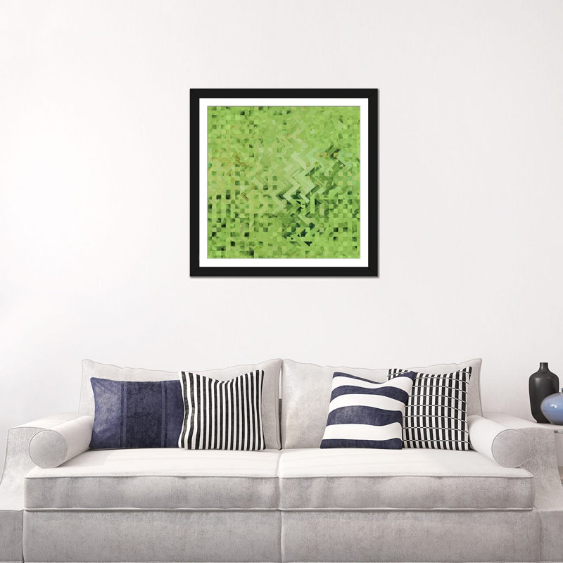 « green galaxy pattern » par barruf, reproduction d’impression sur toile tendue, H 24 po x l 24 po x P 1 po, Blanc