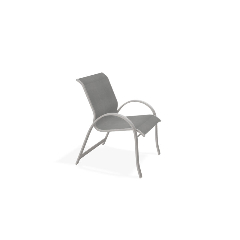 Aruba 1 Outdoor Dining Armchair, Warm Gray