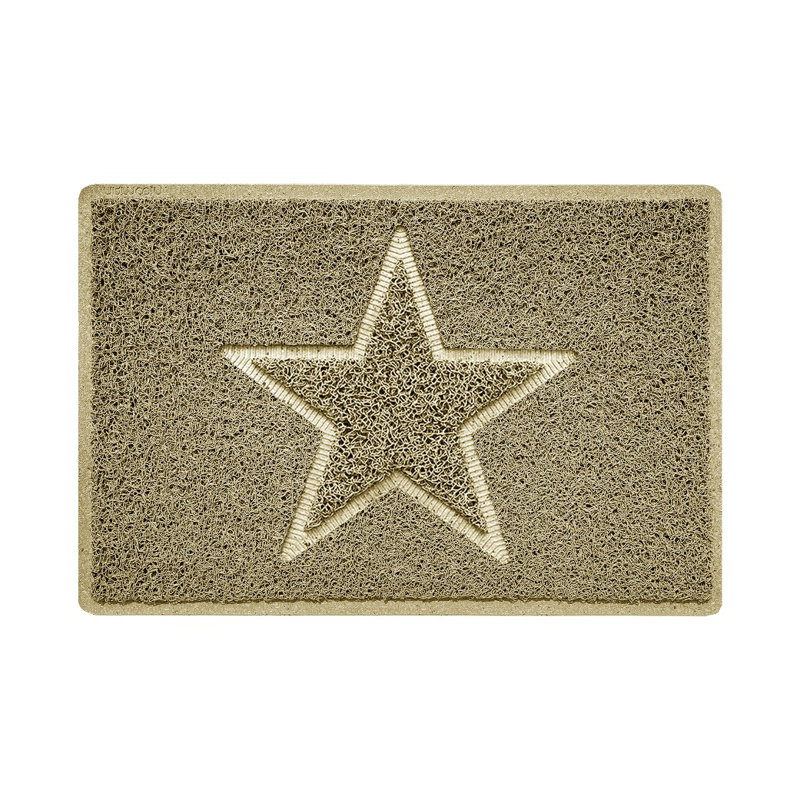 Star Non-Slip No Pattern Doormat, Beige, 40cm W x 60cm L