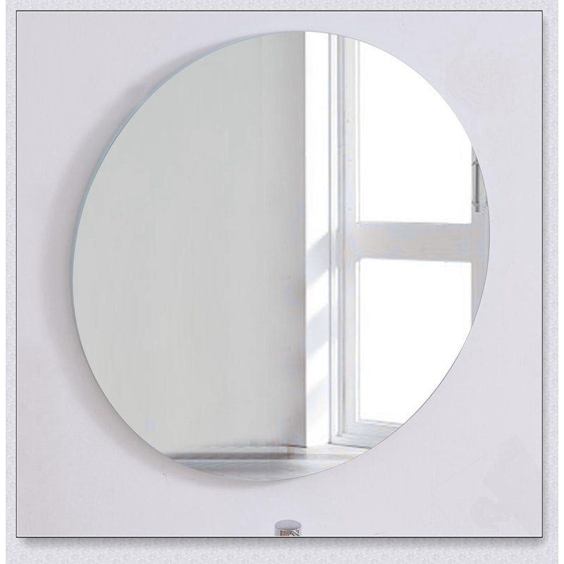 Miroir de salle de bain mural 80 cm rond avec reflet clair et installation facile pour les espaces modernes et traditionnels