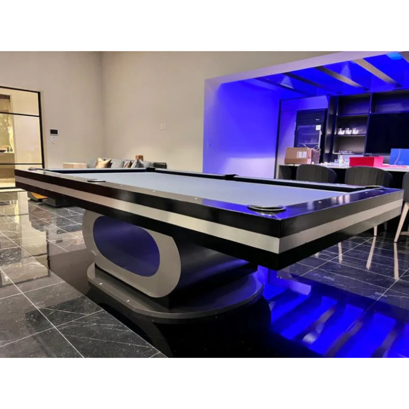White Billiards Pool Table, 114" L x 64" W x 34" D