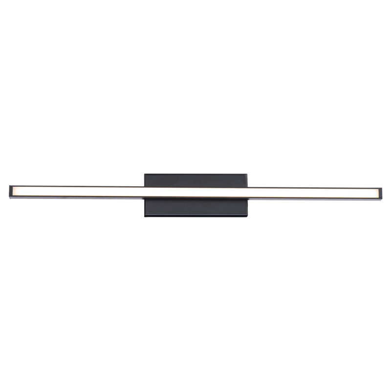 Rochelle 1 - Light LED Flush Mounted Sconce, 2.75" H x 24" W x 1.63" D, Black