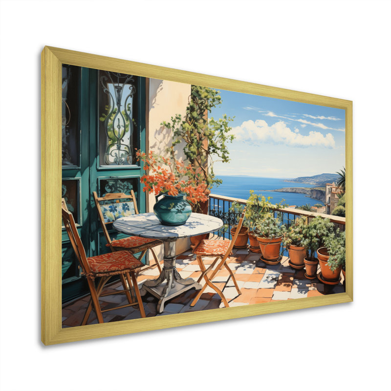 La Dolce, côte italienne I - Italie, art encadré, H 30 po x l 40 po x P 1,5 po, Cadre doré à une seule photo