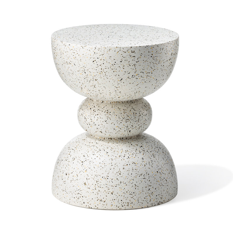 Tabouret de jardin ou support pour plante 17,25 po H MGO, Blanc
