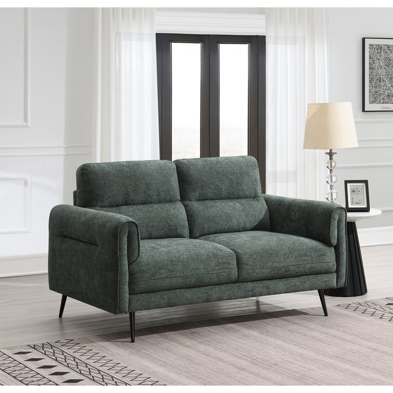 Oakley Contemporary Upholstered Sofa, 2, Green