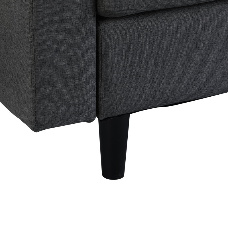 Canapé modulaire réversible en lin 50,4 po, Gris