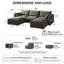 Canapé modulaire de 99 po avec rangement-434886742