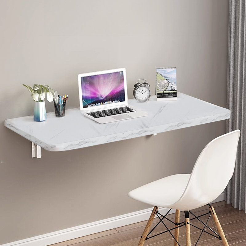 Marble Pattern Foldable Wall-Mounted Desk