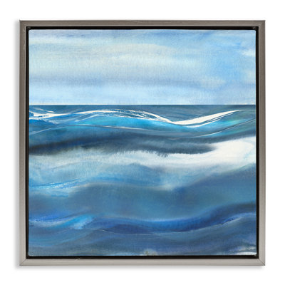 Calm Expanse of Ocean Waves Floating Frame, design by Susan Jill