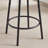 Round Bar Stool Set With Shelf, Upholstered Stool With Backrest
