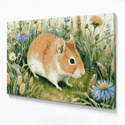 Faune gerbille, art mural sur toile brune