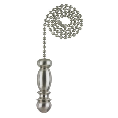 Pendant Ceiling Fan Pull Chain in Brushed Nickel