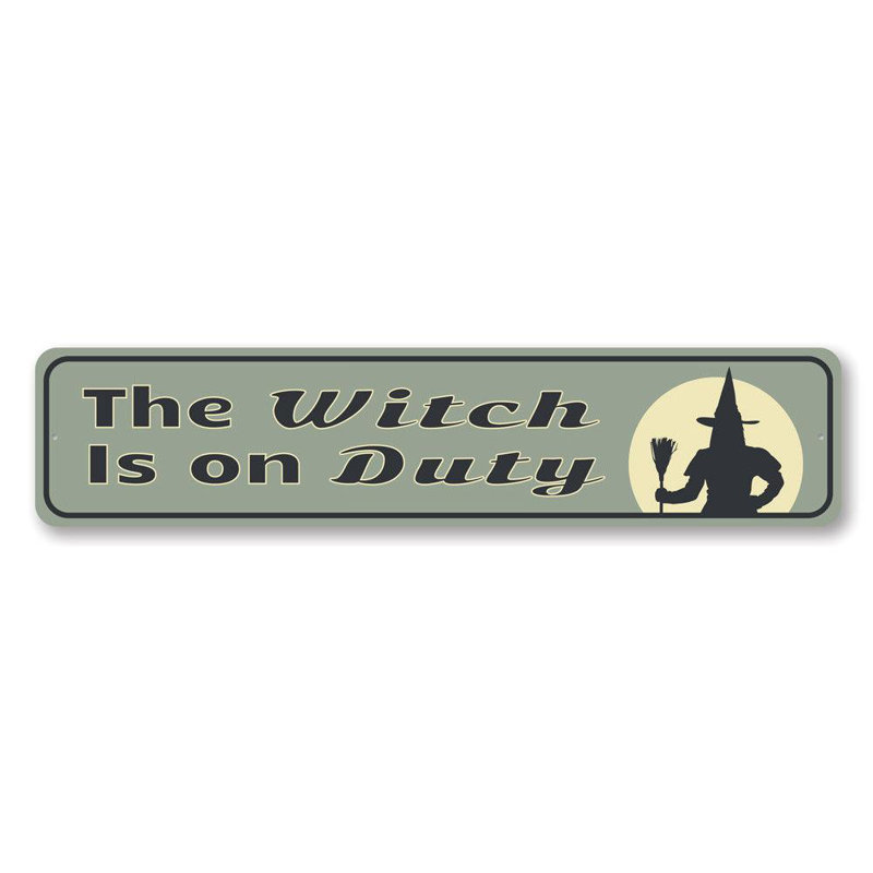 Plaque en aluminium Wicked Witch, H 4 po x l 18 po x P 0,04 po