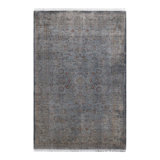 Overyed One-of-a-Kind Rectangle 4'3" X 6'4" Hand Knotted Area Rug