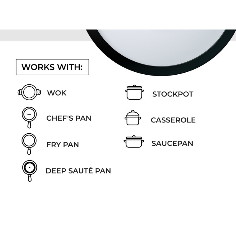 Frieling Universal Tempered Glass Lids, 8"
