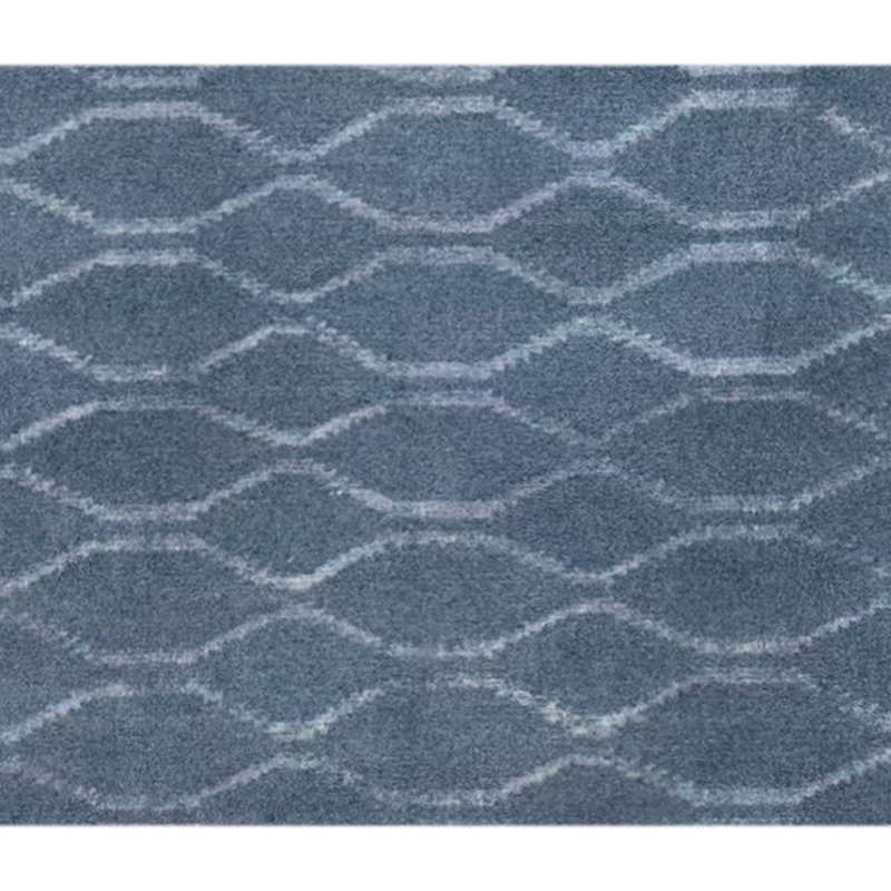Hand Knotted Area Rug in Blue, Rectangle 6' x 9'