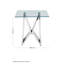Vavra Glass Top Cross Legs End Table