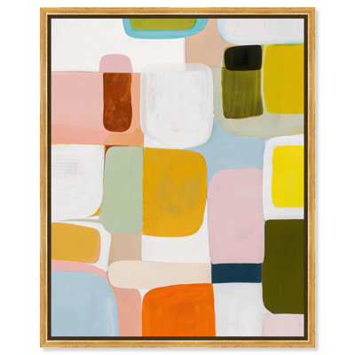 "Pixel Patchwork IV", reproduction murale sur toile par Art Remedy, cadre doré, 20 x 24