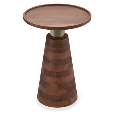 21" Cream Iron Round End Table