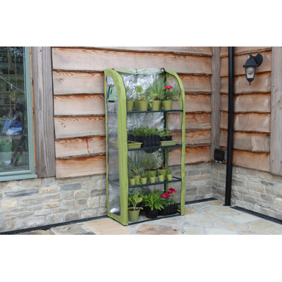 Haxnicks Single Light-Booster Mini Greenhouse 29.5" W x 63" H x 15.7" D