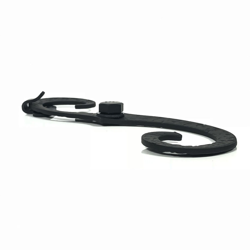 Black Steel S-Shaped Reversible Shutter Dog Pair