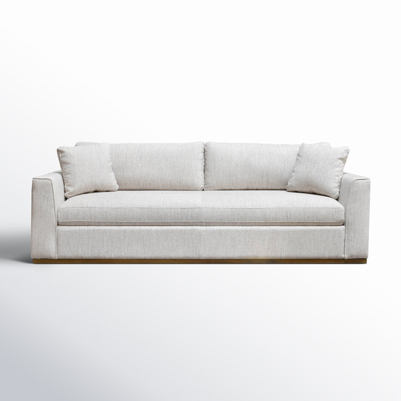 97'' Upholstered Sofa, Cream 100% Polyester