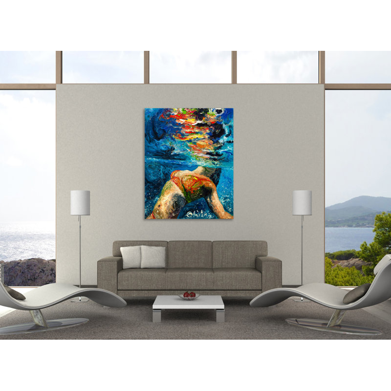 «Floating In Silence», toile tendue par Chiara Magni, H 48 po x l 40 po x P 1,5 po