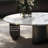 Simple microcrystalline stone round coffee table-111001942