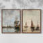 Vintage nAUTICAL IX - impression giclée sur cadre - ensemble de 2-946963369-946963370