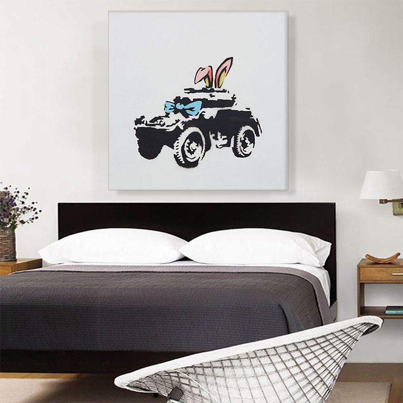 «Armoured Car» par Banksy, reproduction d'art sur toile tendue, H 36 po x l 36 po x 1,5 po