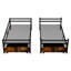 Lit superposé en métal robuste avec tiroirs, garde-corps élevé, entrée sécuritaire, rangement sous le lit, assemblage facile et conception silencieuse (matelas non inclus)
