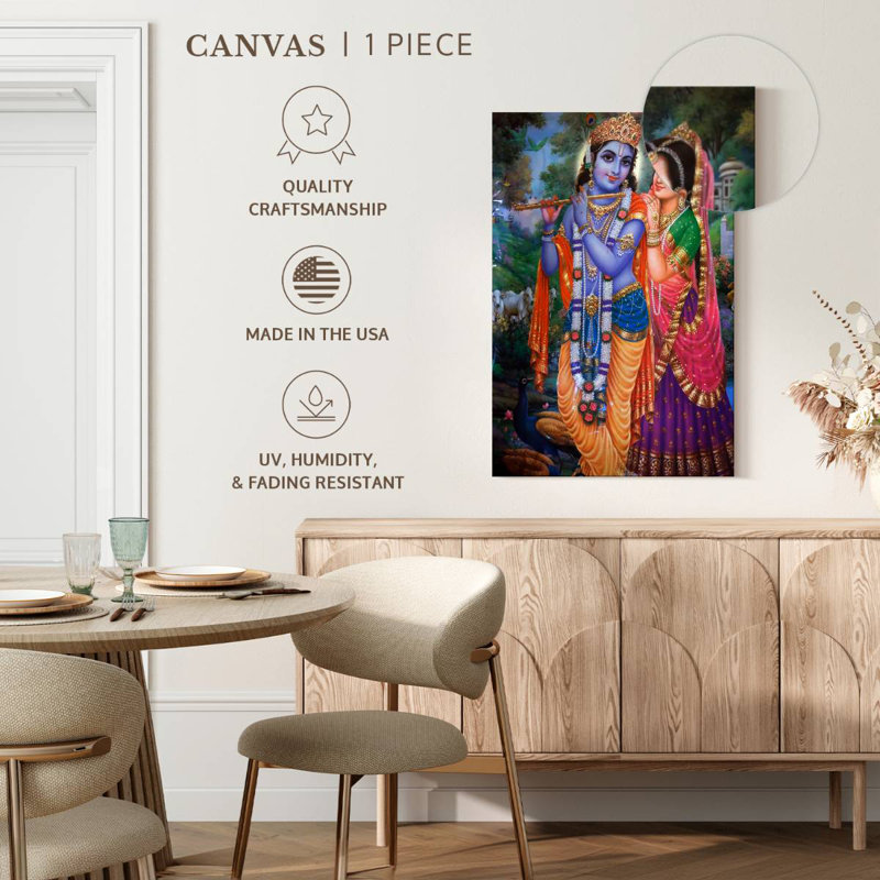 Adella Krishna And Radha, 36" H x 24" W