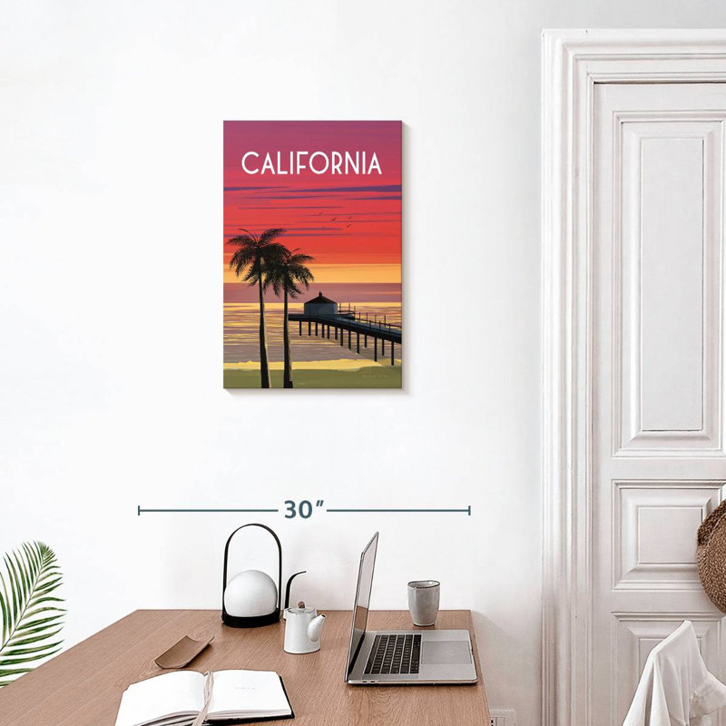 California, 24" H x 16" W