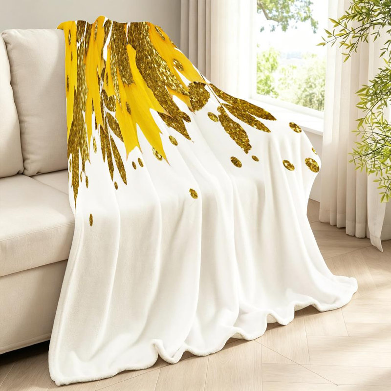 Machine Printed Throw Blanket, Throw 40" x 50"