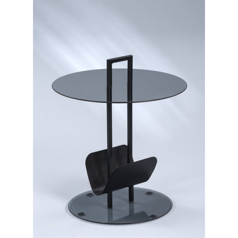 Paden Glass Top Frame End Table