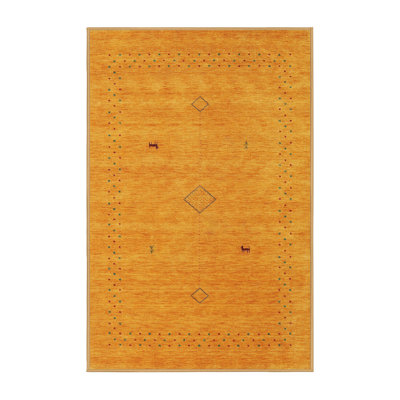 Tapis abstrait orange
