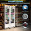 Réfrigérateur à boissons 12,4 pieds cubes, porte vitrée, réfrigérateur commercial à tablettes réglables pour bar ou magasin, blanc